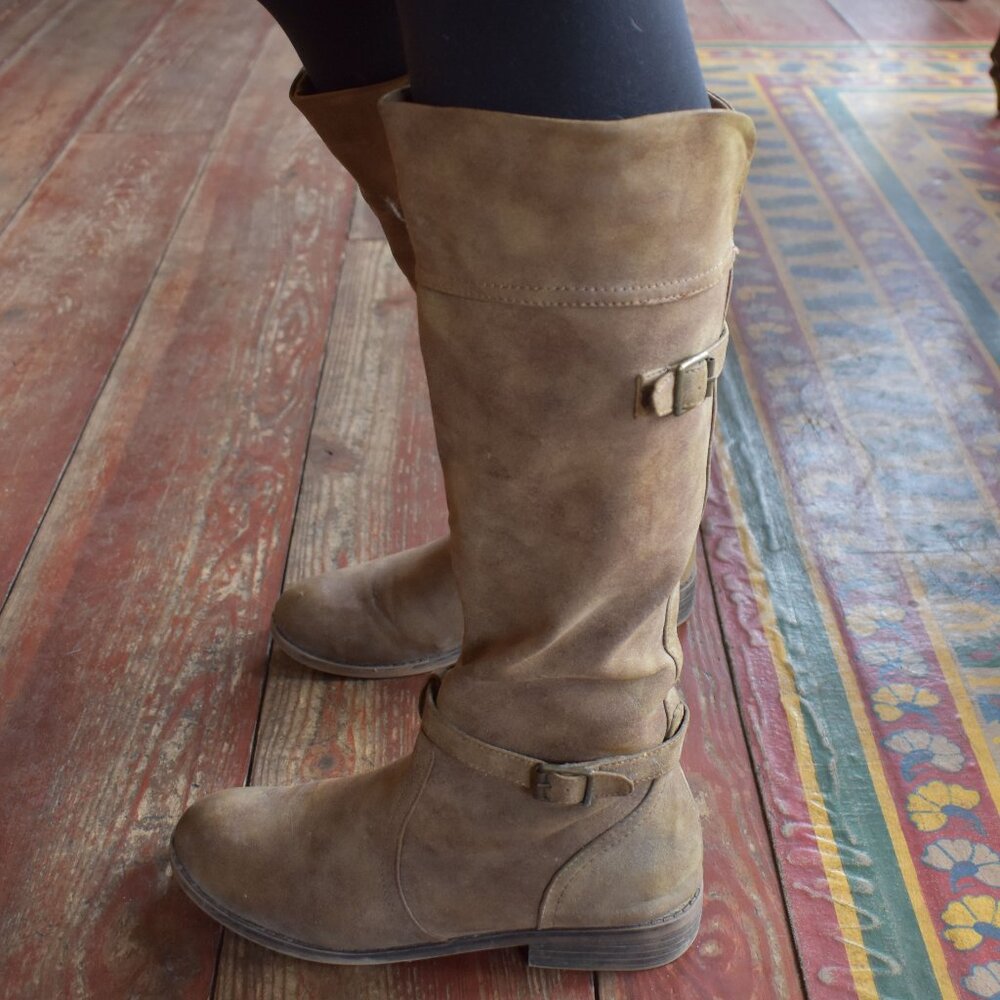 Style & Co Tall Faux Light Brown Leather Boots